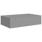 vidaXL sahtlitega seinariiulid, 2 tk, hall, 40x23,5x10 cm MDF hind ja info | Riiulid | kaup24.ee