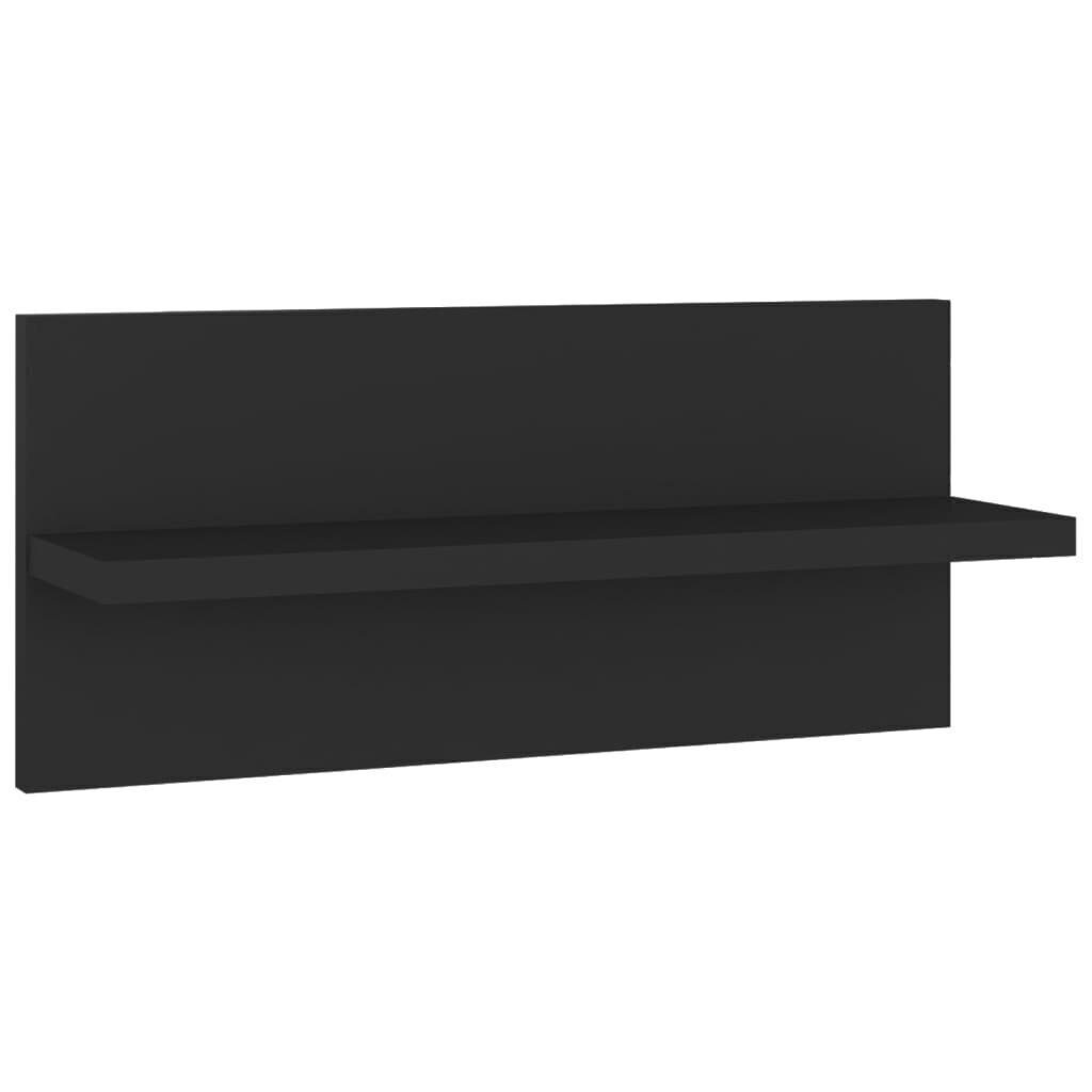 vidaXL seinariiulid 2 tk, must, 40x11.5x18 cm, puitlaastplaat hind ja info | Riiulid | kaup24.ee