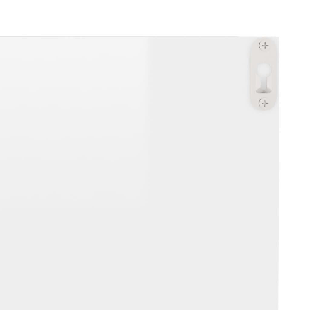 vidaXL seinariiulid 2 tk, kõrgläikega valge, 40x11.5x18 cm цена и информация | Riiulid | kaup24.ee