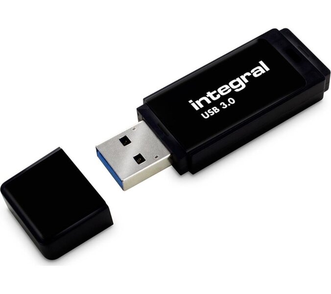 Mälupulk Integral USB 64GB Black, USB 3.0 with removable cap hind |  kaup24.ee