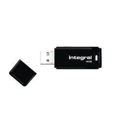 Integral USB 16GB Black, USB 2.0 with removable cap hind ja info | Mälupulgad | kaup24.ee