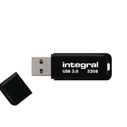 Mälupulk Integral USB 32GB Black, USB 3.0 with removable cap hind ja info | Mälupulgad | kaup24.ee