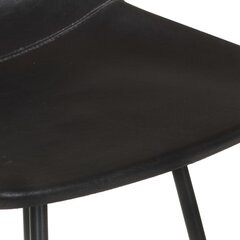 vidaXL baaripukid 4 tk, must, ehtne nahk hind ja info | Söögilaua toolid, köögitoolid | kaup24.ee