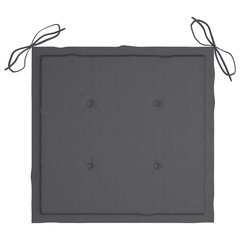 vidaXL aiatooli istmepadjad 2 tk antratsiithall 40x40x3 cm, kangas цена и информация | Подушки, наволочки, чехлы | kaup24.ee