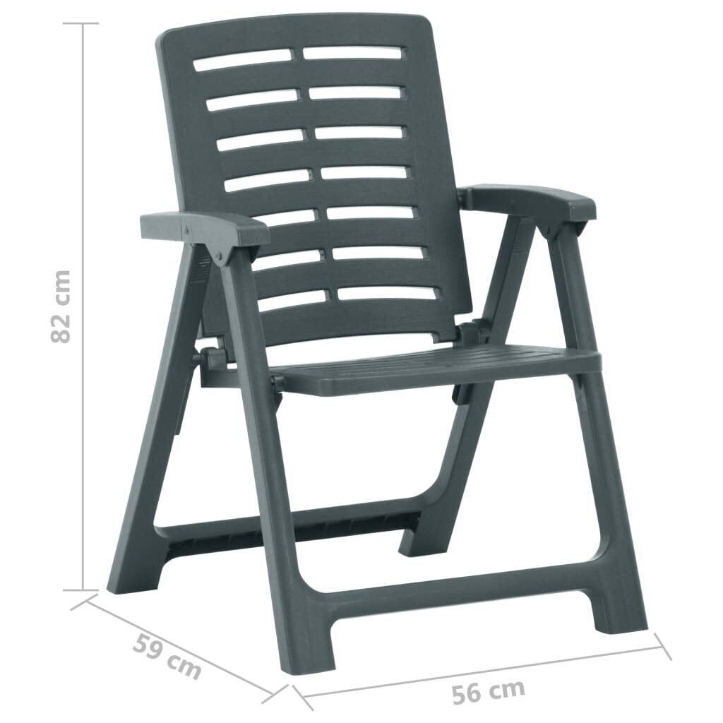 vidaXL aiatoolid, 2 tk, plast, roheline hind ja info | Aiatoolid | kaup24.ee