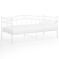 vidaXL diivanvoodiraam valge metall 90 x 200 cm hind ja info | Voodid | kaup24.ee