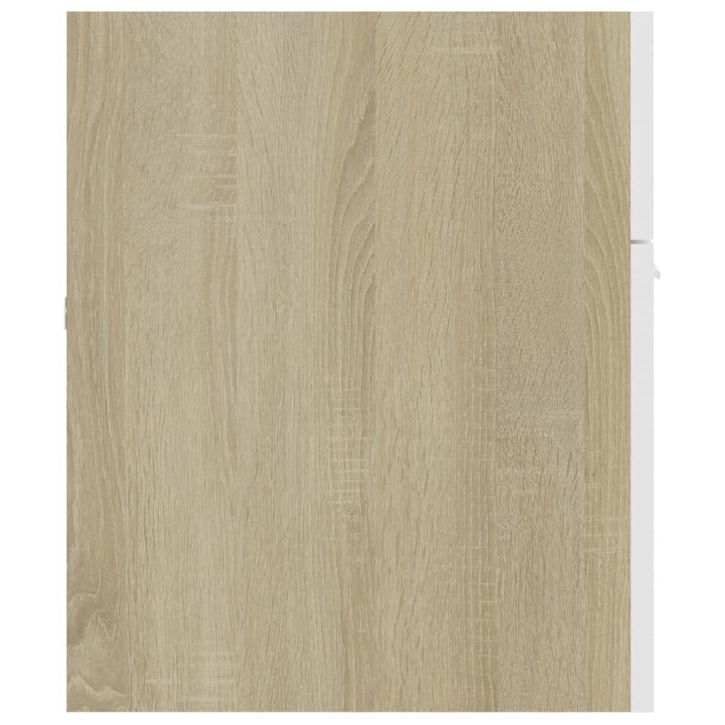 vidaXL valamukapp, valge ja Sonoma tamm, 100 x 38,5 x 46 cm, puitlaastplaat hind ja info | Vannitoakapid | kaup24.ee