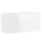 vidaXL valamukapp, kõrgläikega valge, 90 x 38,5 x 45 cm puitlaastplaat hind ja info | Vannitoakapid | kaup24.ee
