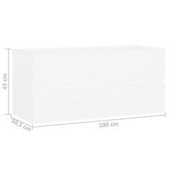 vidaXL valamukapp, valge, 100 x 38,5 x 45 cm, puitlaastplaat цена и информация | Шкафчики для ванной | kaup24.ee