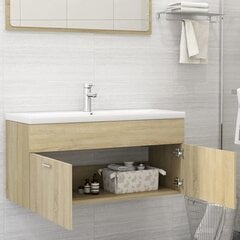 vidaXL valamukapp, Sonoma tamm, 100 x 38,5 x 46 cm, puitlaastplaat цена и информация | Шкафчики для ванной | kaup24.ee