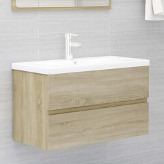 vidaXL valamukapp, Sonoma tamm, 80 x 38,5 x 45 cm puitlaastplaat цена и информация | Шкафчики для ванной | kaup24.ee