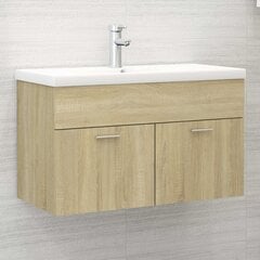 vidaXL valamukapp, Sonoma tamm, 80 x 38,5 x 46 cm, puitlaastplaat цена и информация | Шкафчики для ванной | kaup24.ee