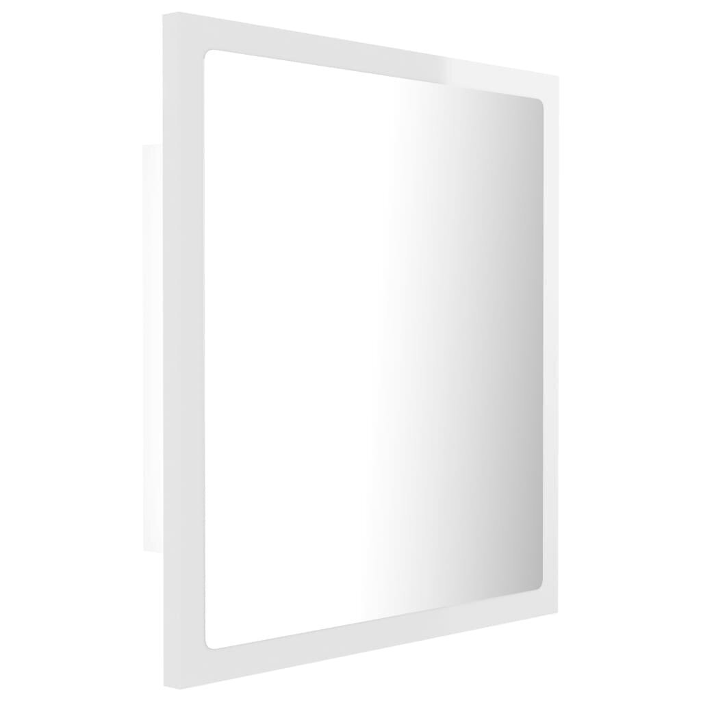 vidaXL LED vannitoa peeglikapp, kõrgläikega valge, 40x8,5x37cm, akrüül hind ja info | Peeglid | kaup24.ee