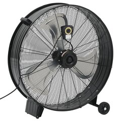 vidaXL tööstusventilaator, 77 cm, 180 W, must hind ja info | Ventilaatorid | kaup24.ee