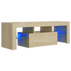 vidaXL telerialus LED-tuledega, Sonoma tamm, 120 x 35 x 40 cm цена и информация | Тумбы под телевизор | kaup24.ee