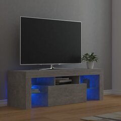 vidaXL telerialus LED-tuledega, betoonhall, 120 x 35 x 40 cm цена и информация | Тумбы под телевизор | kaup24.ee