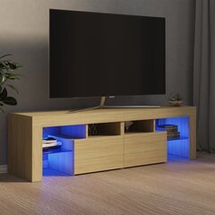 vidaXL telerialus LED-tuledega, Sonoma tamm, 140 x 35 x 40 cm hind ja info | TV alused | kaup24.ee