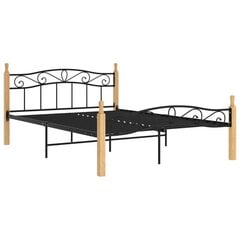 Кровать, металлическая, черная, 140 x 200 см цена и информация | Кровати | kaup24.ee