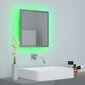 vidaXL LED vannitoa peeglikapp, hall, 40 x 8,5 x 37 cm, akrüül hind ja info | Peeglid | kaup24.ee
