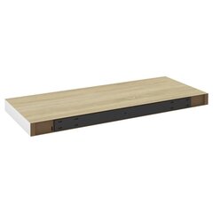 vidaXL seinariiulid, 4 tk, tamm ja valge, 60 x 23,5 x 3,8 cm MDF цена и информация | Полки | kaup24.ee