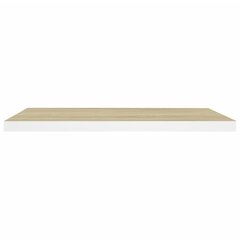 vidaXL seinariiulid, 4 tk, tamm ja valge, 80 x 23,5 x 3,8 cm MDF hind ja info | Riiulid | kaup24.ee