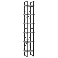 vidaXL 6-korruseline raamaturiiul, hall, 40x30x210 cm, puitlaastplaat цена и информация | Полки | kaup24.ee