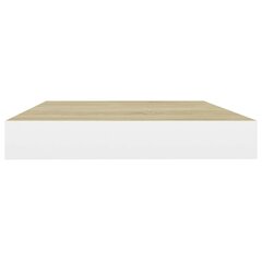 vidaXL seinariiulid, 2 tk, tamm ja valge, 50 x 23 x 3,8 cm MDF цена и информация | Полки | kaup24.ee