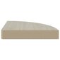 vidaXL nurgariiulid 4 tk, tamm ja valge, 25 x 25 x 3,8 MDF hind ja info | Riiulid | kaup24.ee