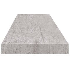 vidaXL seinariiul, betoonhall, 100 x 23,5 x 3,8 cm MDF hind ja info | Riiulid | kaup24.ee