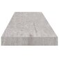 vidaXL seinariiul, betoonhall, 100 x 23,5 x 3,8 cm MDF hind ja info | Riiulid | kaup24.ee