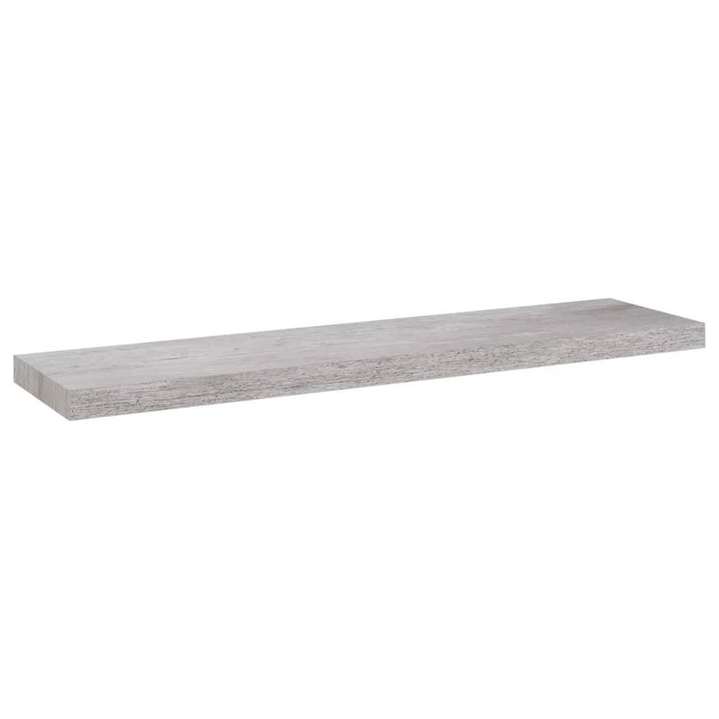 vidaXL seinariiul, betoonhall, 100 x 23,5 x 3,8 cm MDF hind ja info | Riiulid | kaup24.ee