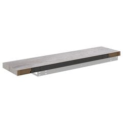 vidaXL seinariiulid 4 tk, betoonhall, 100 x 23,5 x 3,8 cm MDF hind ja info | Riiulid | kaup24.ee