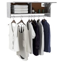 vidaXL garderoob, betoonhall, 100 x 32,5 x 35 cm, puitlaastplaat hind ja info | Kapid | kaup24.ee