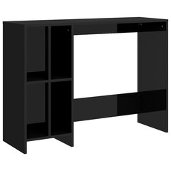 vidaXL kirjutuslaud, kõrgläikega must, 102,5 x 35 x 75 cm, puitlaastplaat hind ja info | Arvutilauad, kirjutuslauad | kaup24.ee