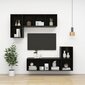vidaXL seina TV-kapp, kõrgläikega must, 37x37x142,5 cm, puitlaastplaat hind ja info | TV alused | kaup24.ee