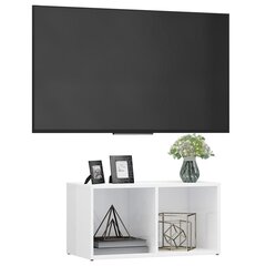 vidaXL telerikapp, kõrgläikega valge, 72x35x36,5 cm, puitlaastplaat hind ja info | TV alused | kaup24.ee