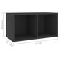 vidaXL telerikapid 4 tk hall 72x35x36,5 cm puitlaastplaat цена и информация | TV alused | kaup24.ee