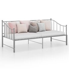 Раздвижной каркас дивана-кровати vidaXL, 90x200см, серый, металл цена и информация | Кровати | kaup24.ee