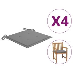 vidaXL aiatooli istmepadjad 4 tk hall 50 x 50 x 3 cm kangas цена и информация | Подушки, наволочки, чехлы | kaup24.ee