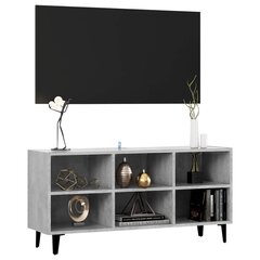 vidaXL metalljalgadega telerikapp, betoonhall, 103,5 x 30 x 50 cm hind ja info | TV alused | kaup24.ee