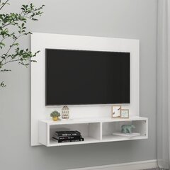 vidaXL TV-seinakapp, kõrgläikega valge, 102x23,5x90 cm, puitlaastplaat цена и информация | Тумбы под телевизор | kaup24.ee