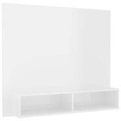 vidaXL TV-seinakapp, kõrgläikega valge, 102x23,5x90 cm, puitlaastplaat hind ja info | TV alused | kaup24.ee