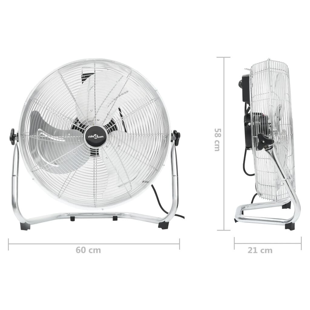 vidaXL põrandaventilaator, 3 kiirust, 60 cm 120 W цена и информация | Ventilaatorid | kaup24.ee