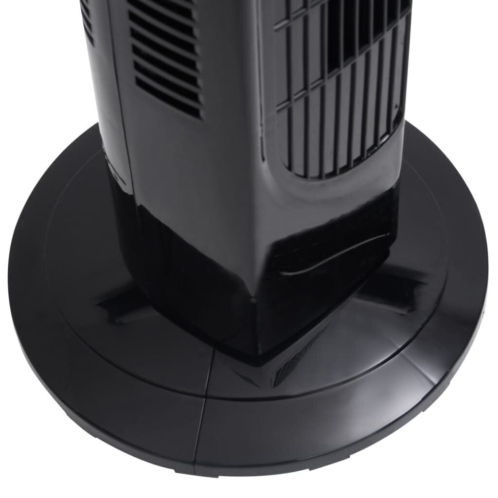 vidaXL põrandaventilaator puldi ja taimerigaΦ24x80 cm, must цена и информация | Ventilaatorid | kaup24.ee