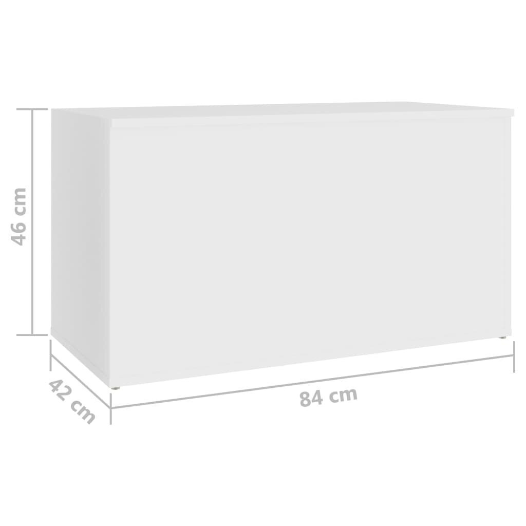 vidaXL hoiukast, valge, 84 x 42 x 46 cm, puitlaastplaat цена и информация | Hoiukastid ja -korvid | kaup24.ee