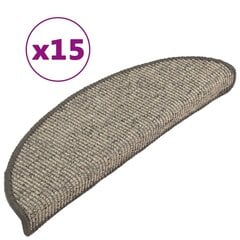 vidaXL iseliimuv trepivaip, 15 tk, 56x20 cm, beež ja hall hind ja info | Vaibad | kaup24.ee