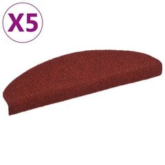 vidaXL isekleepuv trepivaip, 5 tk, punane, 65 x 21 x 4 cm, aastehnika hind ja info | Vaibad | kaup24.ee