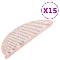 vidaXL isekleepuv trepivaip, 15 tk, 56 x 20 cm, punane цена и информация | Ковры | kaup24.ee