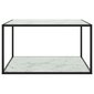 vidaXL kohvilaud, must, valge marmorklaasoga, 90 x 90 x 50 cm цена и информация | Diivanilauad | kaup24.ee