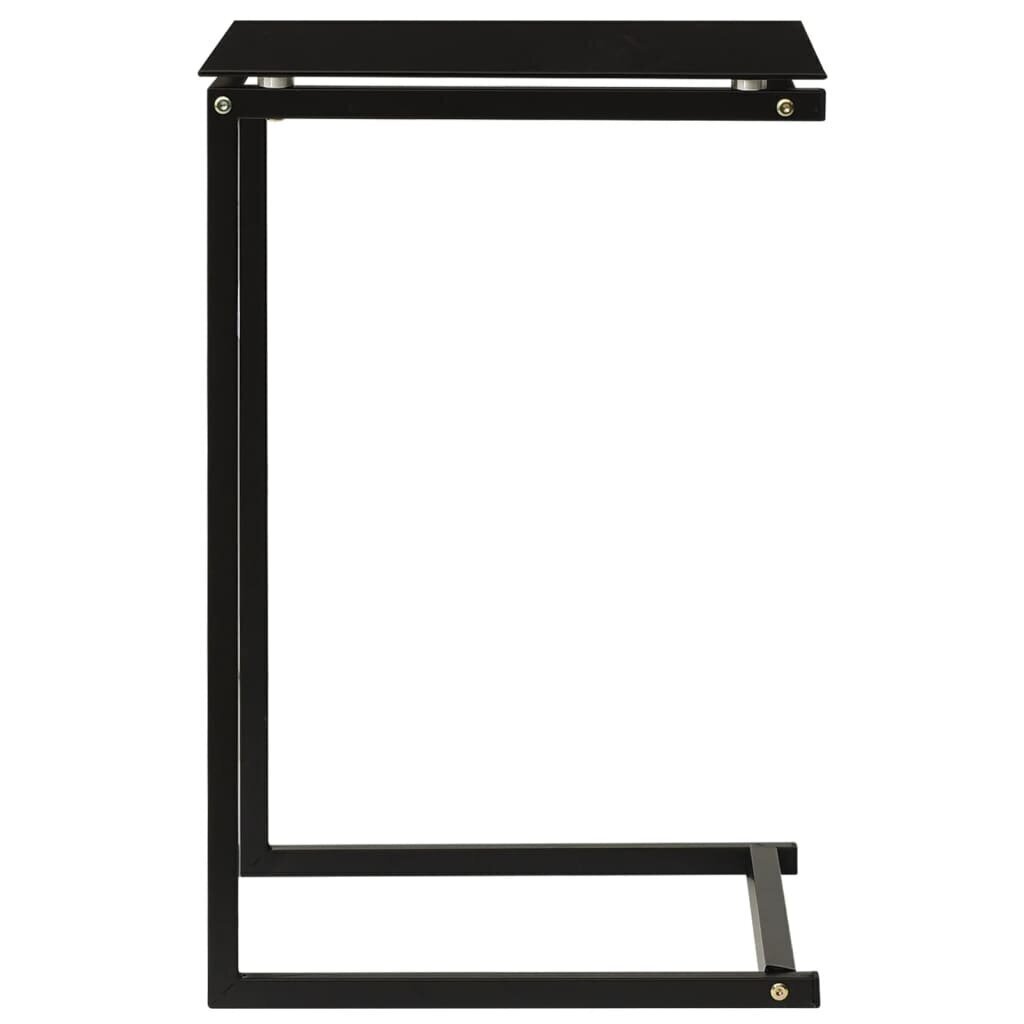 vidaXL lisalaud, must, 40 x 40 x 60 cm, karastatud klaas hind ja info | Diivanilauad | kaup24.ee
